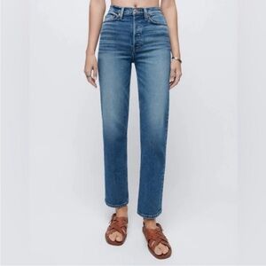Re/Done High Rise Straight Leg Jeans